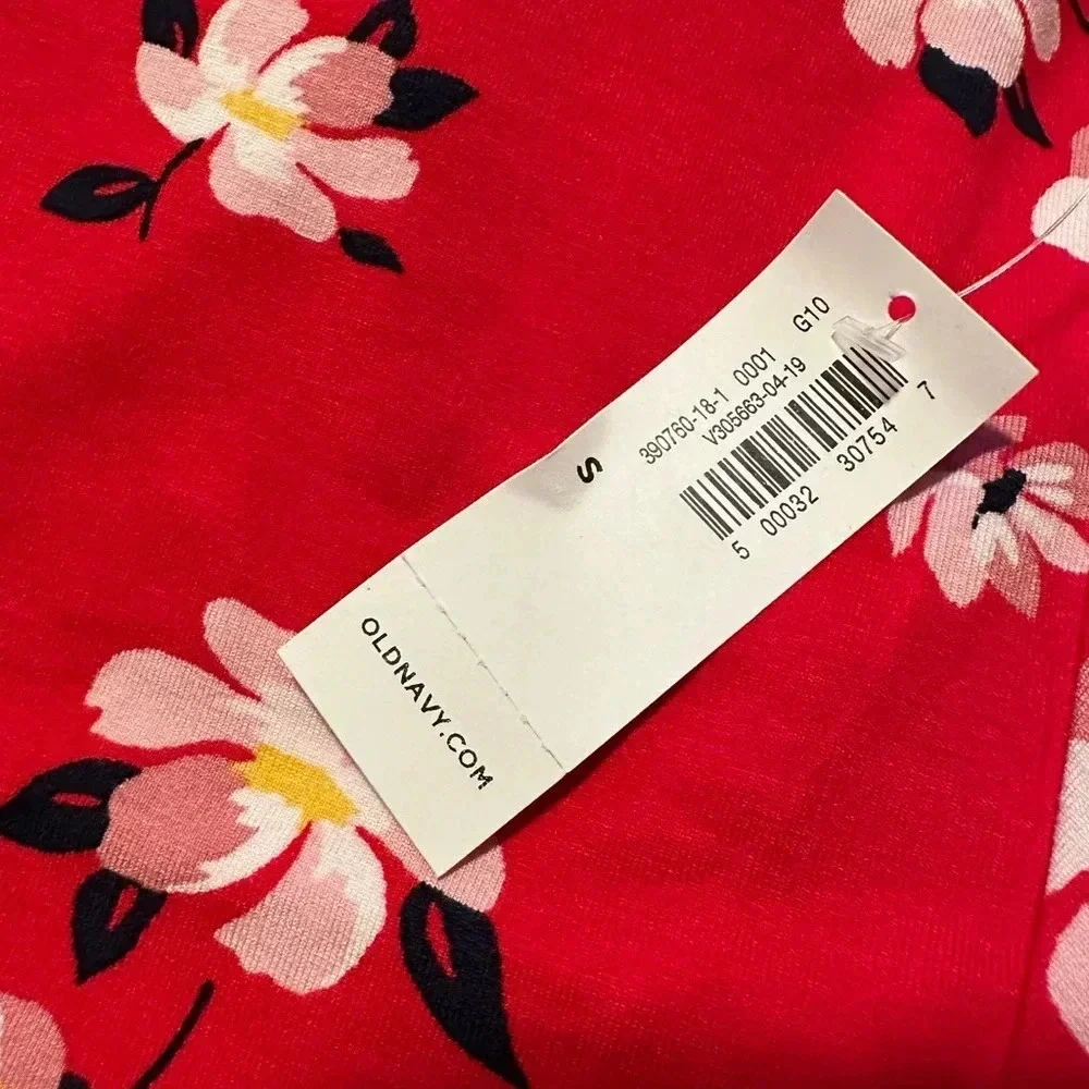 NWT Old Navy Pink Floral Dress - Size Small, White and Blush Flowers - Picture 3 of 3